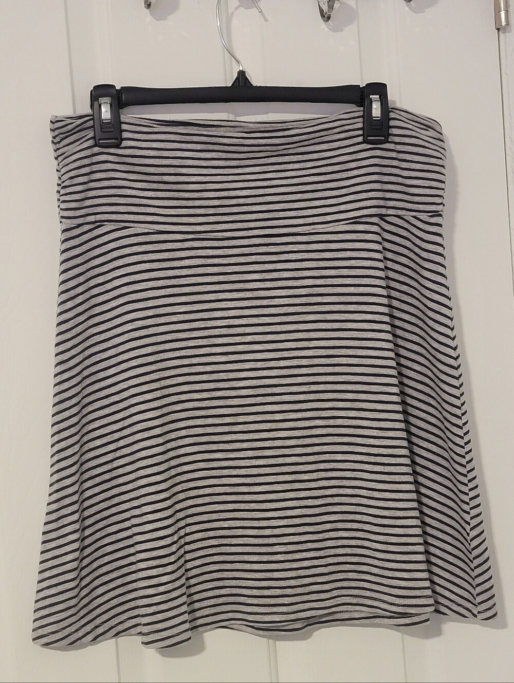 Toad & Co.Chaka Skirt Women's Medium, Organic Cotton/tencel/spandex, Gray/Navy